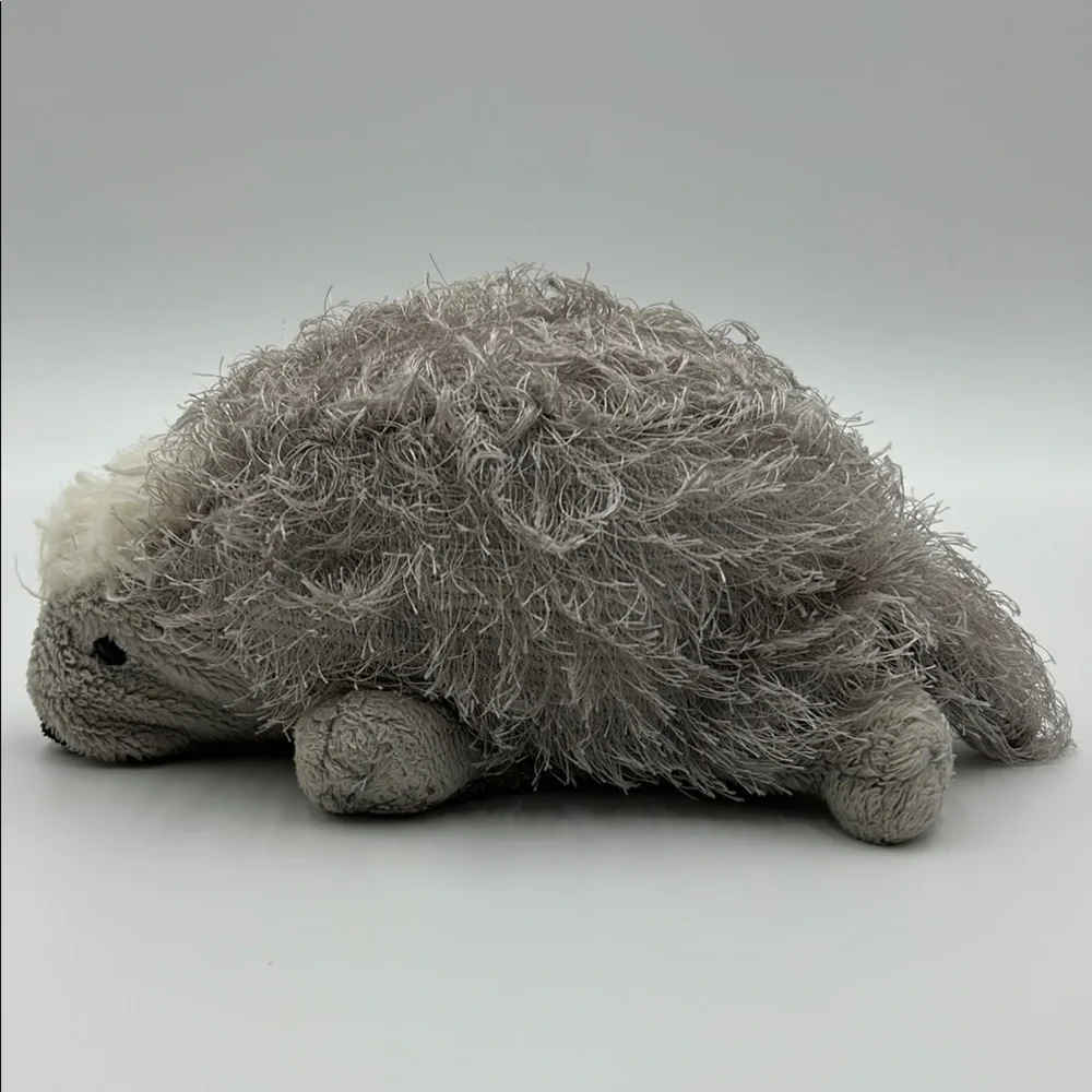 Vintage GANZ Porcupine Hedgehog Plush Toy White Gray 8 Inches HM368